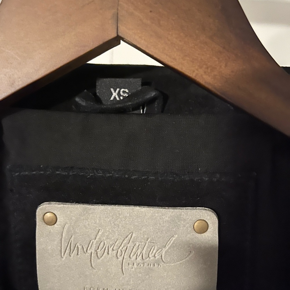 Free People Black Studded Leather Jacket - Picture 5 of 5